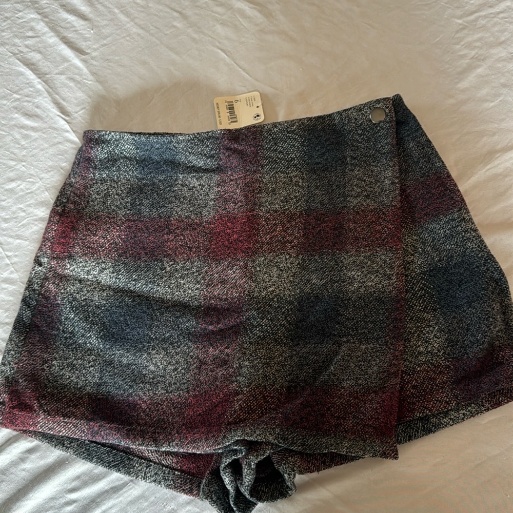 Free People plaid skirt size 6